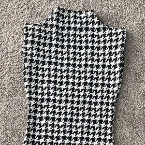 black and white turtleneck dress/ shoulder pads never worn
